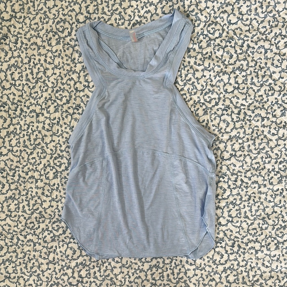 Light Blue Sleeveless Women's Top